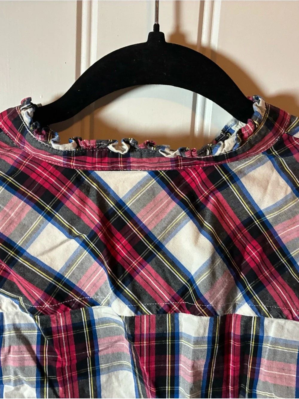 J. Crew Plaid Button-Down Shirt - Red, Blue, White Medium